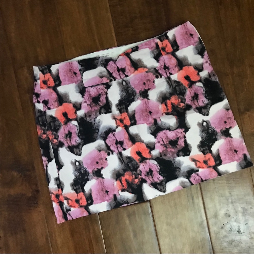 Jcrew floral mini skirt